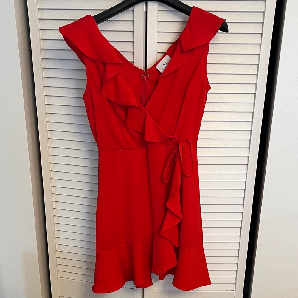 Red Dress with Ruffle Detail